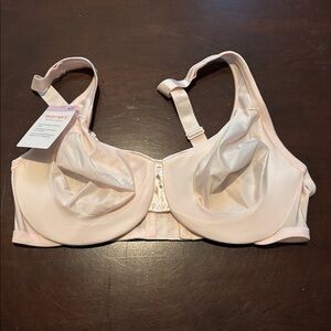Warners Peachy Pink Bra, full coverage unlined cups & cushioned underwire NWT